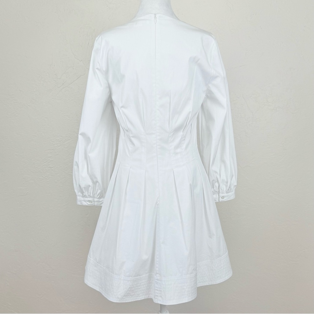 Veronica Beard Torres Corset-Waist Dress White Size 8 $498 MSRP - Picture 12 of 16
